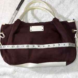HUGE!!!!! Kate Spade shoulder bag in white patent leather and Heavy Canvas!!!!!